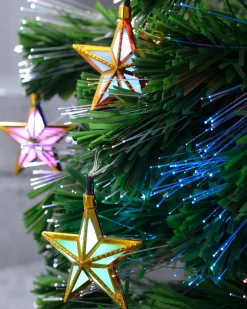 WeRChristmas Pre-Lit Fibre Optic Christmas Tree With Tree Topper, 5 Ft