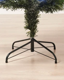 WeRChristmas Pre-Lit Fibre Optic Frosted Christmas Tree With Tree Topper, 7 Ft