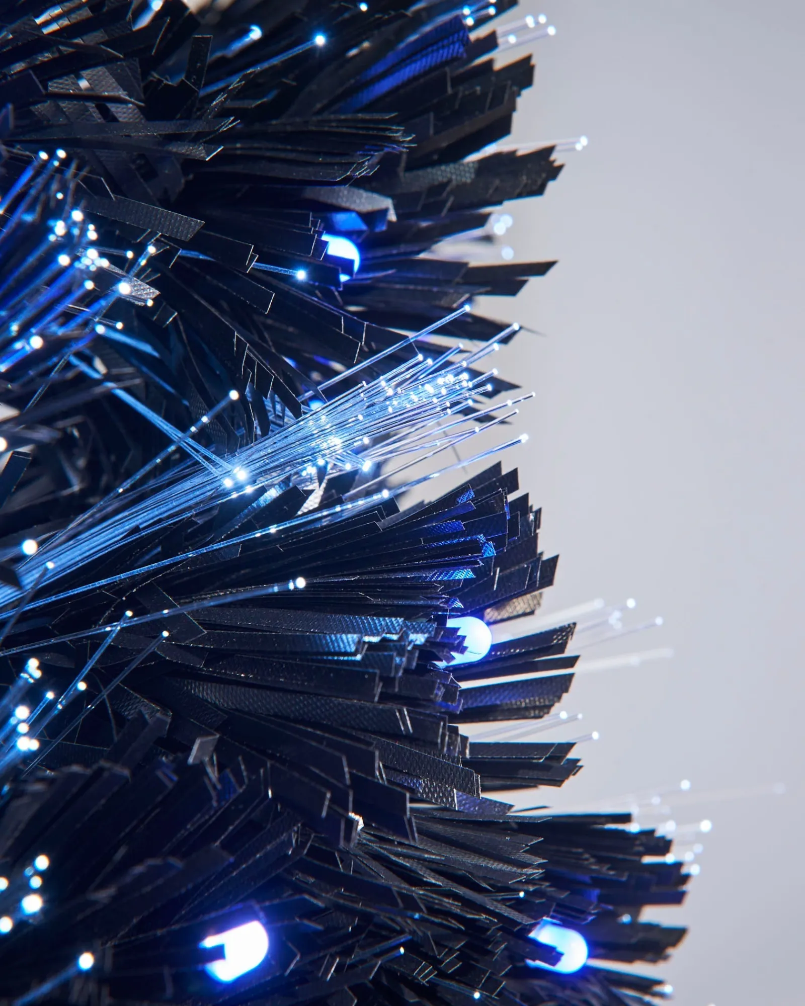 WeRChristmas Pre-Lit Fibre Optic Slim Black Christmas Tree, 6 Ft