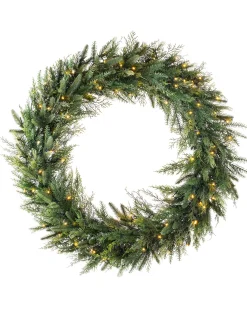 WeRChristmas Pre-Lit Fir Wreath, 1 M