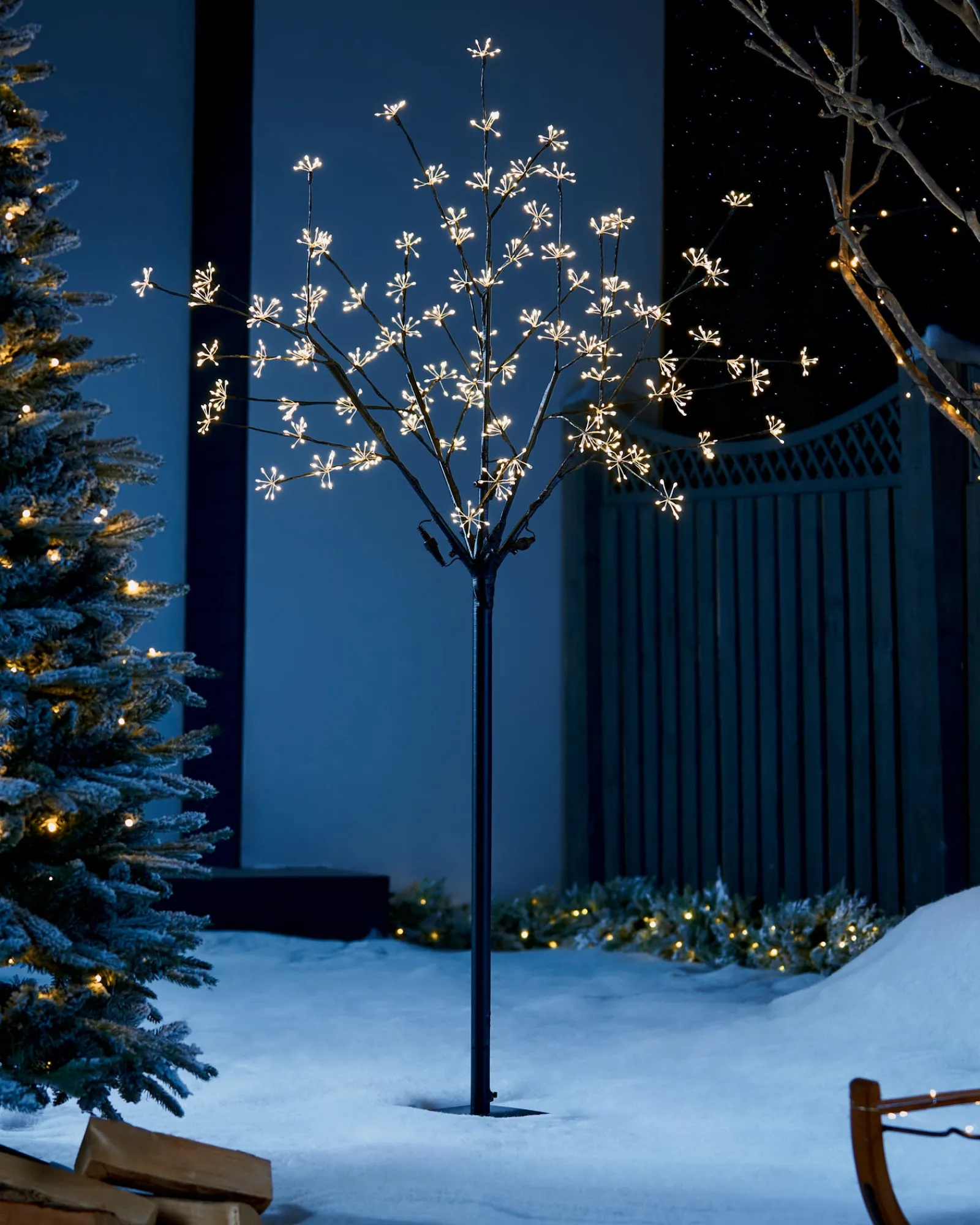 WeRChristmas Pre-Lit Firework Twig Tree, 6 Ft