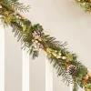 WeRChristmas Pre-Lit Frosted Eucalyptus Garland, 9 Ft