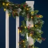 WeRChristmas Pre-Lit Frosted Garland, Pinecones & Berries, 9 Ft