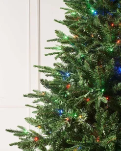 WeRChristmas Pre-lit Grand Alaskan Fir Christmas Tree, Dual Multi Colour, 5 Ft