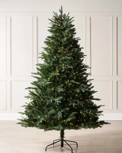 WeRChristmas Pre-lit Grand Alaskan Fir Christmas Tree, Dual Warm White, 8 Ft