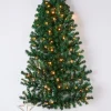 WeRChristmas Pre-Lit Green Wall Mounted Christmas Tree, 3 Ft