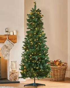 WeRChristmas Pre-Lit Highland Pop-Up Christmas Tree, 6 Ft