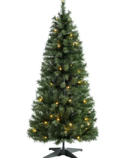 WeRChristmas Pre-Lit Highland Pop-Up Christmas Tree, 6 Ft