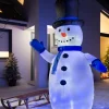 WeRChristmas Pre-Lit Inflatable Animated Snowman, 6 Ft