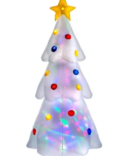 WeRChristmas Pre-Lit Inflatable Animated Christmas Tree, 6 Ft