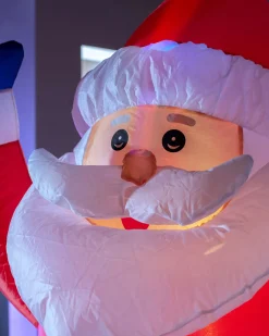 WeRChristmas Pre-Lit Inflatable Animated Santa, 6 Ft
