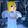 WeRChristmas Pre-Lit Inflatable Colour Changing Angel, 3.5 Ft
