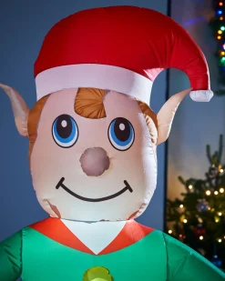 WeRChristmas Pre-Lit Inflatable Elf, 5 Ft