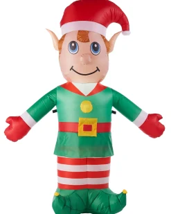 WeRChristmas Pre-Lit Inflatable Elf, 5 Ft