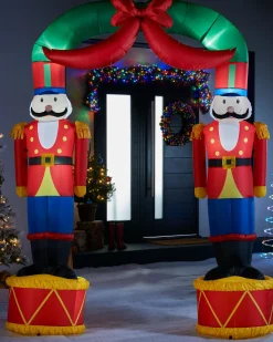 WeRChristmas Pre-Lit Inflatable Nutcracker Arch, 8 Ft