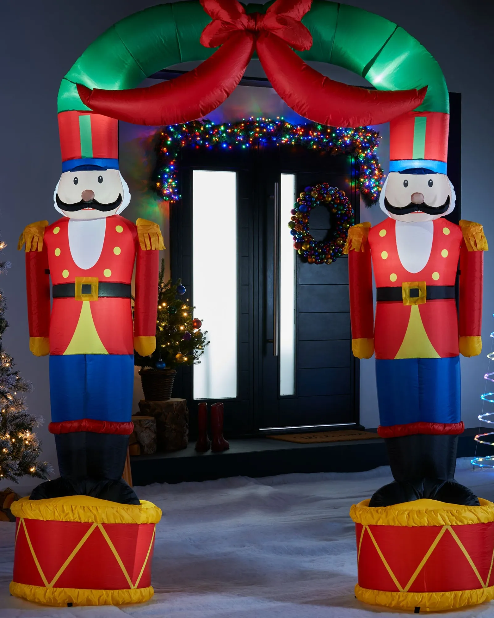 WeRChristmas Pre-Lit Inflatable Nutcracker Arch, 8 Ft