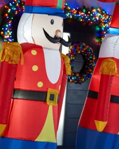 WeRChristmas Pre-Lit Inflatable Nutcracker Arch, 8 Ft