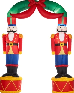 WeRChristmas Pre-Lit Inflatable Nutcracker Arch, 8 Ft