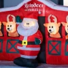 WeRChristmas Pre-Lit Inflatable Santa & Reindeer Stables, 8.5 Ft