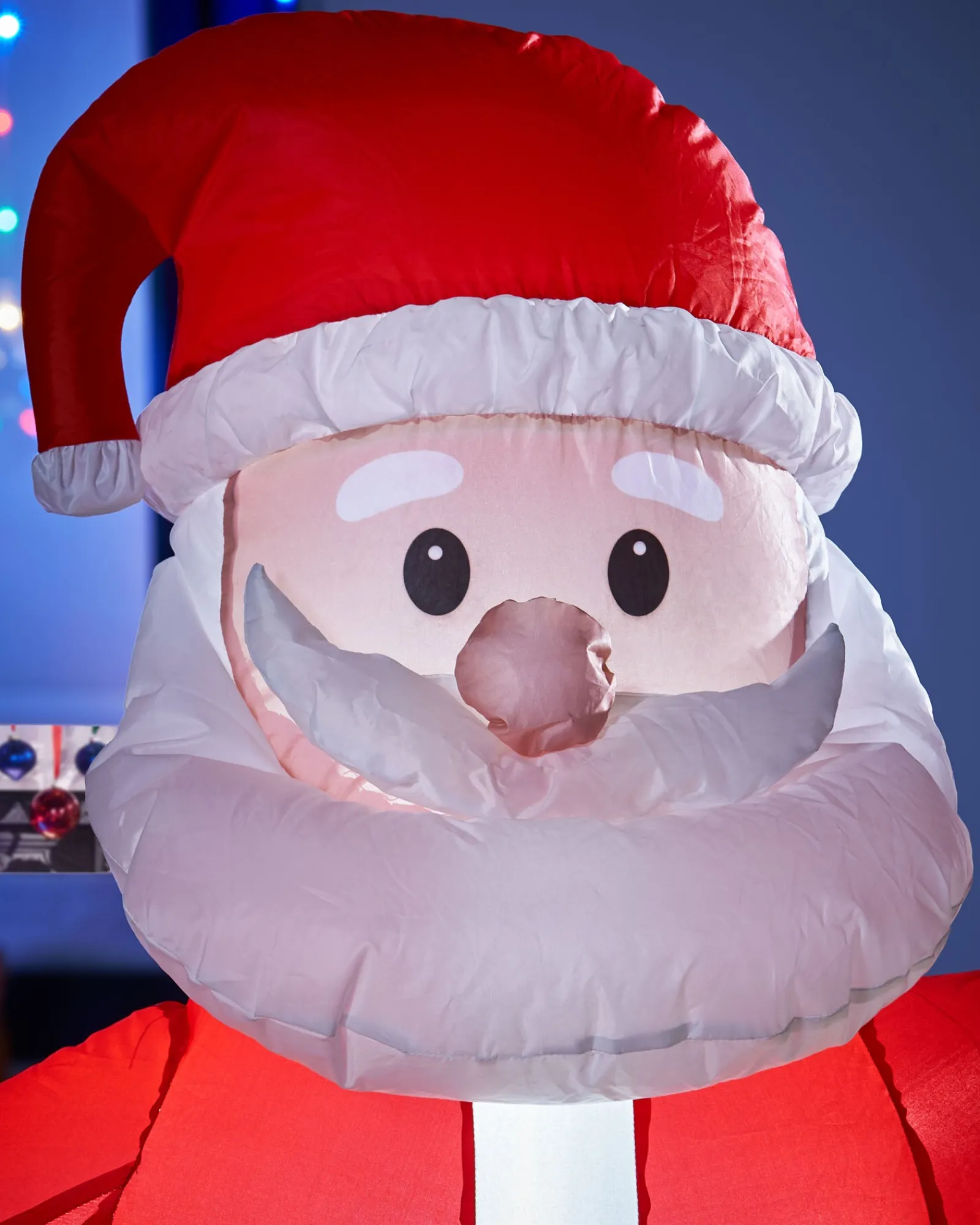 WeRChristmas Pre-Lit Inflatable Santa With Present Stack, 5 Ft
