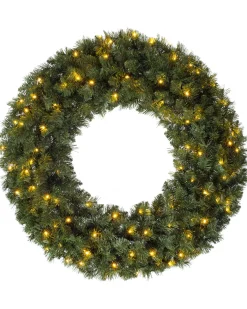 WeRChristmas Pre-Lit Majestic Wreath, 1 M