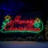 WeRChristmas Pre-Lit Merry Christmas Rope Light Silhouette, 2 M