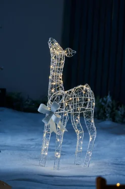 WeRChristmas Pre-Lit Micro LED Reindeer Family Silhouette, 135 Cm