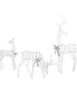 WeRChristmas Pre-Lit Micro LED Reindeer Family Silhouette, 135 Cm