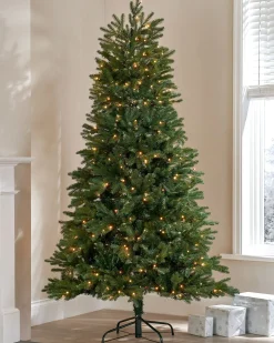 WeRChristmas Pre-Lit Mixed Pine Christmas Tree With Remote Control Lights, 8 Ft