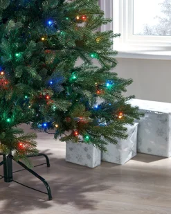 WeRChristmas Pre-Lit Mixed Pine Christmas Tree With Remote Control Lights, 8 Ft