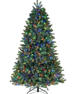 WeRChristmas Pre-Lit Mixed Pine Dual Christmas Tree, 5 Ft