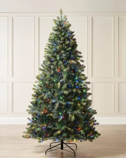 WeRChristmas Pre-Lit Mixed Pine Dual Christmas Tree, 6 Ft