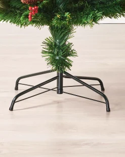 WeRChristmas Pre-Lit Mixed Pine Fibre Optic Christmas Tree With LED Stars, 6 Ft