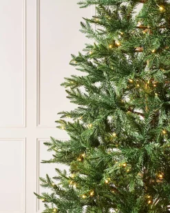 WeRChristmas Pre-Lit Mixed Pine Natural Bark Christmas Tree, 6 Ft