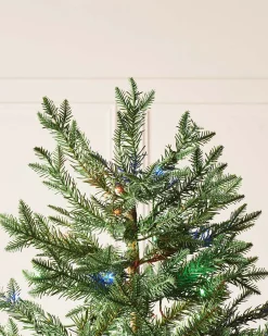 WeRChristmas Pre-Lit Mixed Pine Natural Bark Christmas Tree, 6 Ft