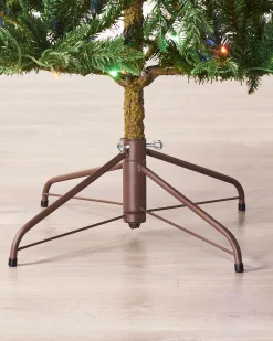WeRChristmas Pre-Lit Mixed Pine Natural Bark Christmas Tree, 6 Ft