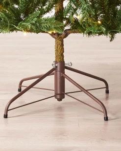 WeRChristmas Pre-Lit Mixed Pine Natural Bark Christmas Tree, 7 Ft