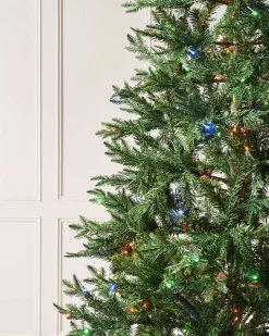 WeRChristmas Pre-Lit Mixed Pine Natural Bark Christmas Tree, 8 Ft