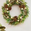 WeRChristmas Pre-Lit Mixed Tip Wreath, Pinecones & Berries, 76 Cm