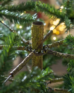 WeRChristmas Pre-Lit Mountain Pine Natural Bark Christmas Tree, 7 Ft