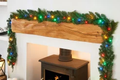 WeRChristmas Pre-Lit Multi-Coloured LEDs Garland, 9 Ft