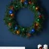 WeRChristmas Pre-Lit Multi-Coloured LEDs Wreath, 60 Cm