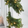 WeRChristmas Pre-Lit Multi-Function Douglas Fir Garland, 9 Ft