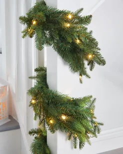 WeRChristmas Pre-Lit Multi-Function Douglas Fir Garland, 9 Ft
