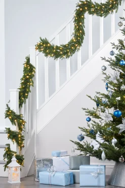 WeRChristmas Pre-Lit Multi-Function Douglas Fir Garland, 9 Ft