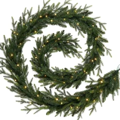 WeRChristmas Pre-Lit Multi-Function Douglas Fir Garland, 18 Ft
