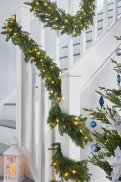 WeRChristmas Pre-Lit Multi-Function Douglas Fir Garland, 18 Ft