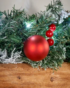 WeRChristmas Pre-Lit Multi-Function Frosted Decorated Garland, 9 Ft