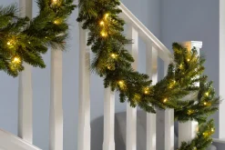 WeRChristmas Pre-Lit Multi-Function Garland, 12 Ft