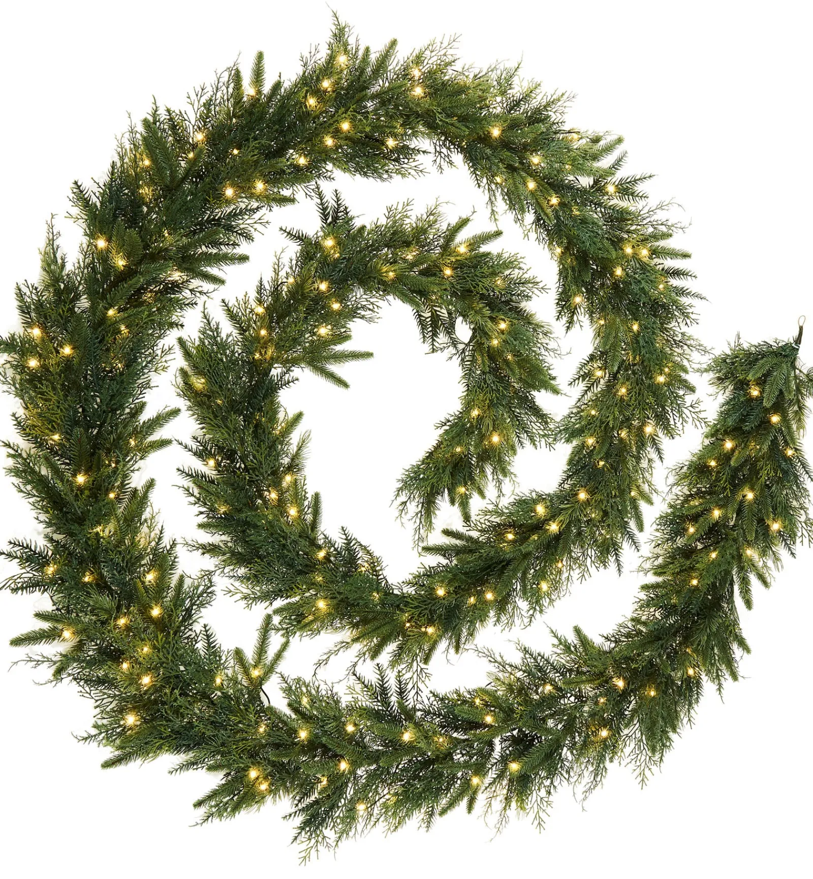 WeRChristmas Pre-Lit Natural Fir Garland, 18 Ft